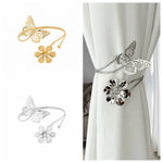 bracelet rideau papillon fleur or argent décoratif moderne élégant métal opaqué