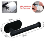porte rouleau papier toilette adhésif noir mat moderne salle bain cuisine accessoris eponge brosse