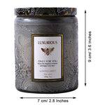bougies parfumées soja aromathérapie gris métallisé dentelle élégantes decoration maison sérénité Baltic Amber Misty