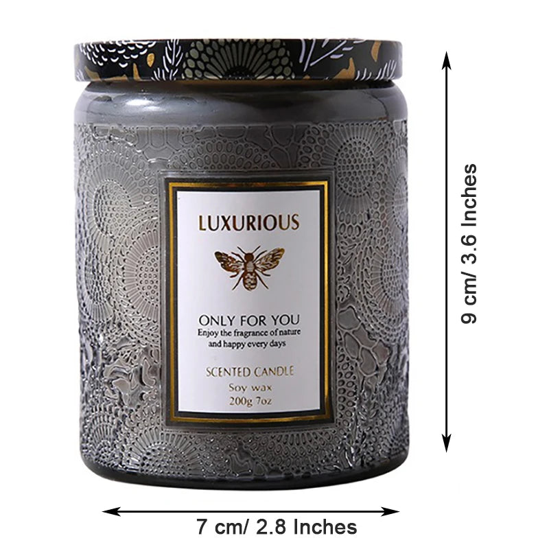 bougies parfumées soja aromathérapie gris métallisé dentelle élégantes decoration maison sérénité Baltic Amber Misty