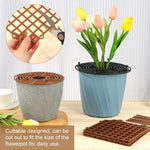 grille drainage pot fleur noir marron clair 19cm 30cm rond rectangle easy install strong