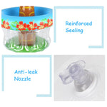 flotteur gonflable palmier boissons transparence verte bleu rouge tropical festif plage piscine