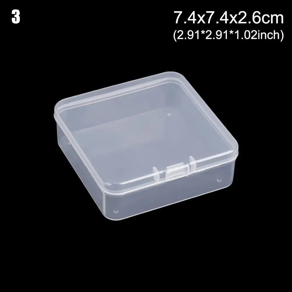 boîte rangement plastique transparente poignées bijoux petits objets divers accessoires
