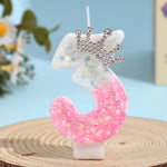 bougies decoratives pailletees blanc rose argenté festif tringle inclusion boite rangement transparente