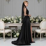 voile mariée blanc dentelle opaque élégant romantique femme occasion formelle classic ivory white black