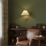 lampes murales bois clair abatjour plissé éclairage quotidien scandinave rustique chaleureux fixées mur plaque