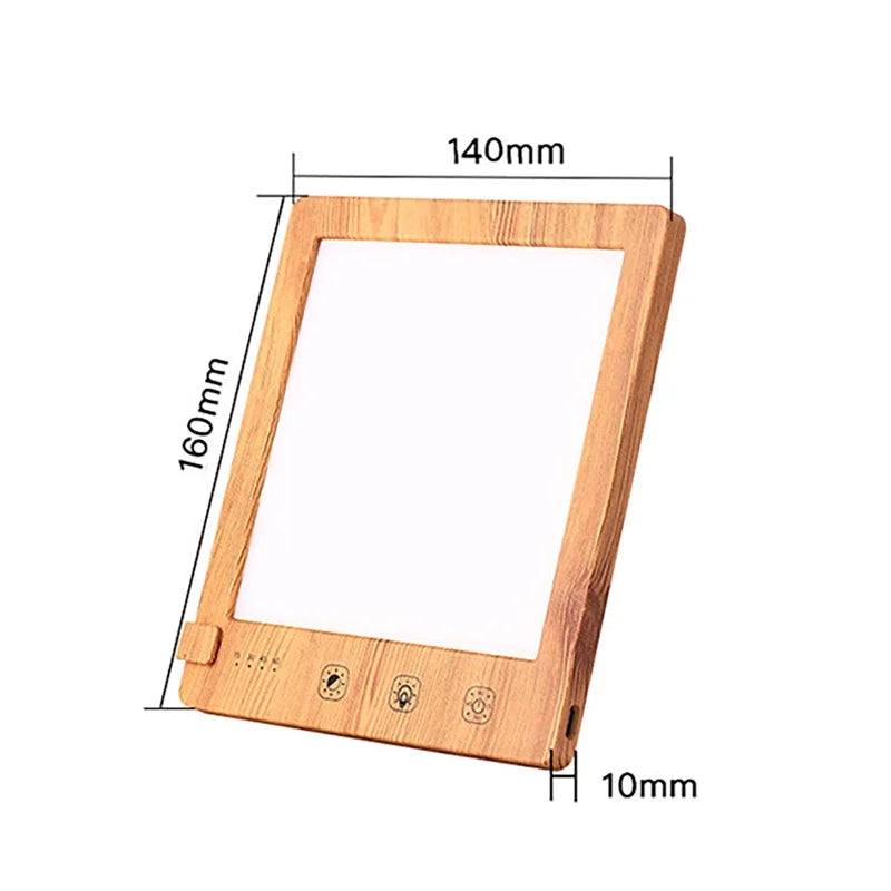 lampe bois naturel blanc moderne réglable clips contrôle tactile