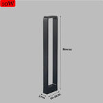 lampe sol moderne éclairage public led étanche ip65 noir base carrée câble électrique flux