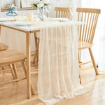 table cuisine chemin table beige rose classique opaque polyester 80x300 cm farmhouse