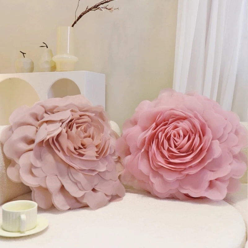 taie d'oreiller fleur rose moderne 100% coton lavable lit carré 45x45cmDecorationAdultes