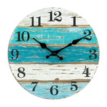 horloge murale bois vintage rustique sans tic tac analogique salon décoration chambre números