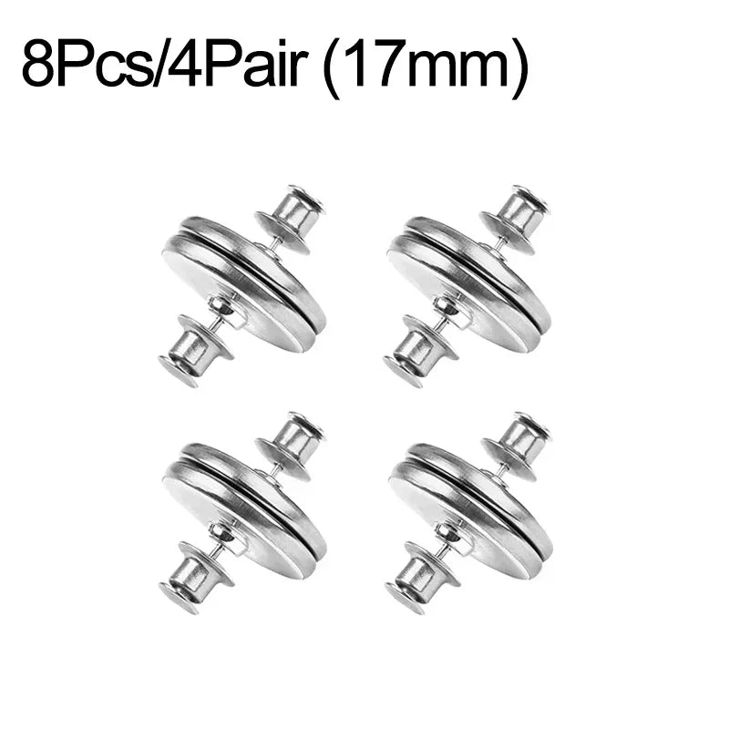 boutons magnétiques rideau moderne adhésifs argentés 25mm 20mm 17mm paires