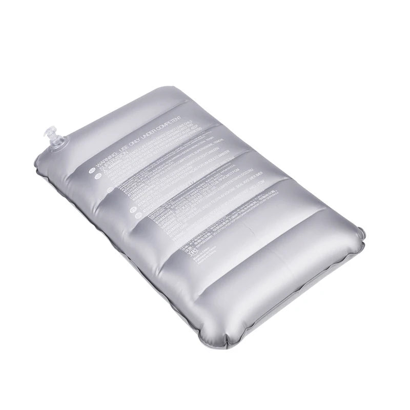 coussin gonflable gris bleu marine moderne valve camping voyage sommeil ultraléger
