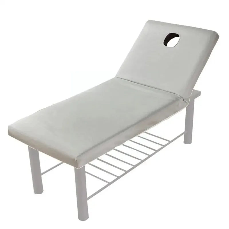 couvre lit massage table gris rose blanc bleu jaune uni moderne élastique polyester coton