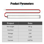 lumière led double blanc rouge aimantée moderne fonctionnelle 431.5mm 182.7mm 17.6mm