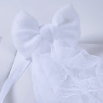 attaches rideau tulle dentelle bow décoratif romantique shabby chic blanc rose vif rouge vert