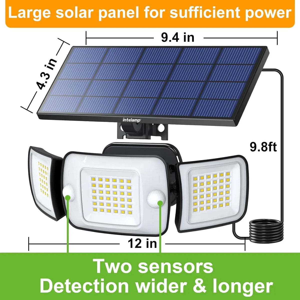 lampe solaire extérieure moderne panneaux solaires led clips noir blanc bleu ip65