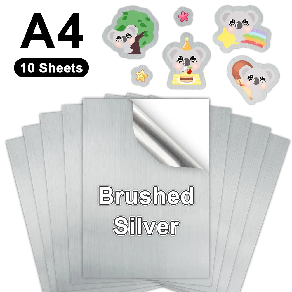 papier autocollant transparent imprimable vinyle a4 toutes imprimantes jet d'encre holographique multicolore moderne