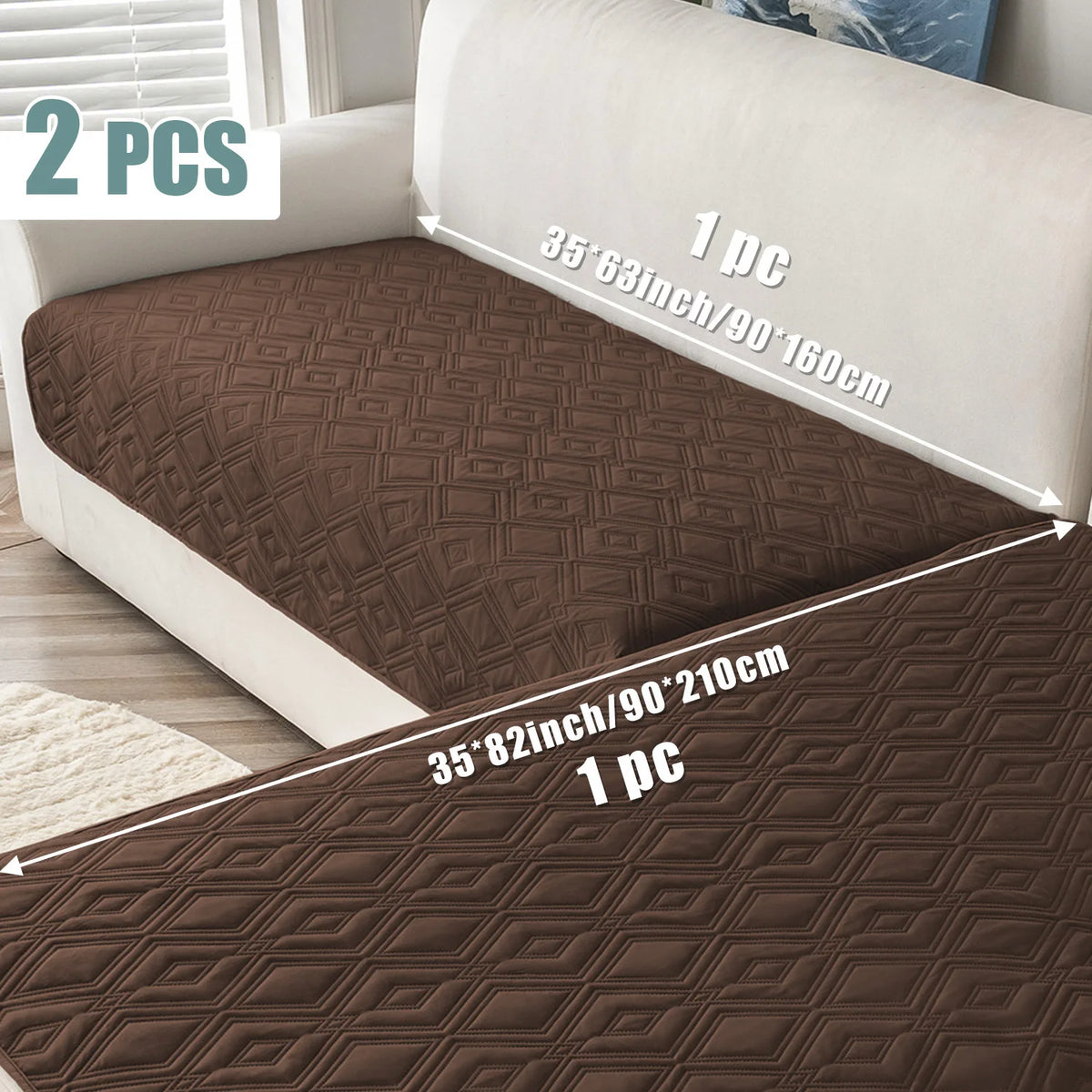 housse canapé polyestère motif géométrique gris moderne imperméable lavage machine 90x160cm 90x210cm