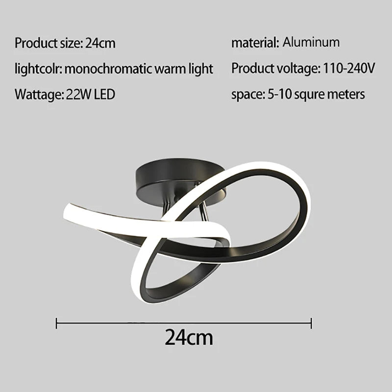 lampe contemporaine led noir doré circulaire minimaliste(touches interrupteur) 24cm