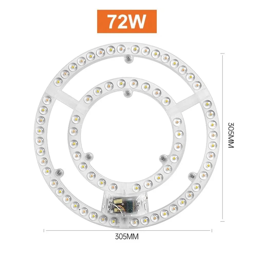 lampe led circulaire diodes adhésif moderne technologique blanc plafonnier facile chambre salon