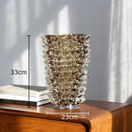 vase verre transparent motifs géométriques moderne décoration pot fleur hydroponie