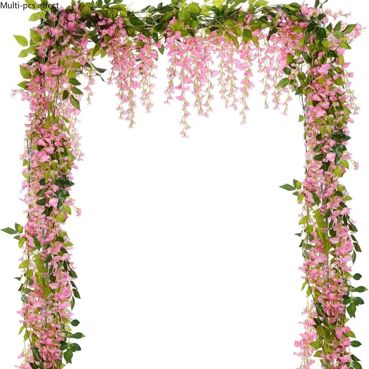 guirlande artificielle fleurs violet vert mariage romantique décoration intérieure événement anniversaire