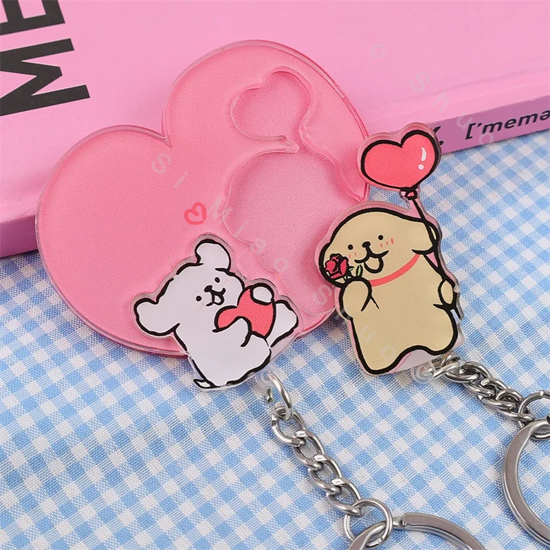porte clés mural kawaii ours chien cœur rose décoration maison