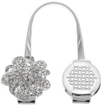 rideau magnétique fleur clips argent doré moderne élégant chambre fixations