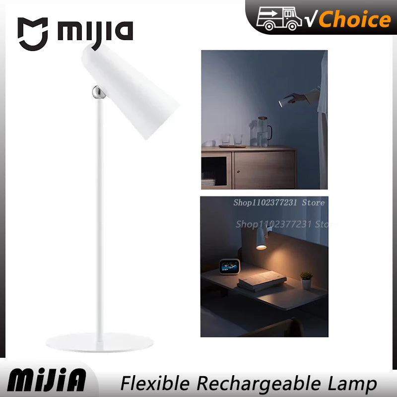 lampe rechargeable led flexible moderne blanche mat pied solide
