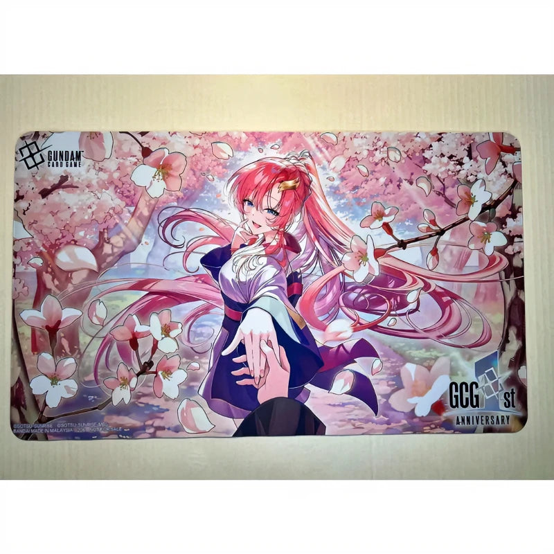 tapis jeu animes fleurs cerisier rose blanc violet fond uni opacité