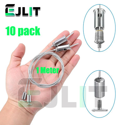 Kit de 10 câbles de suspension luminaire en acier inoxydable doré
