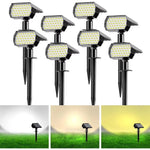 éclairage extérieur spots solaires LED noirs moderne 74 pièces IP65 autonome jardin couloir contemporain