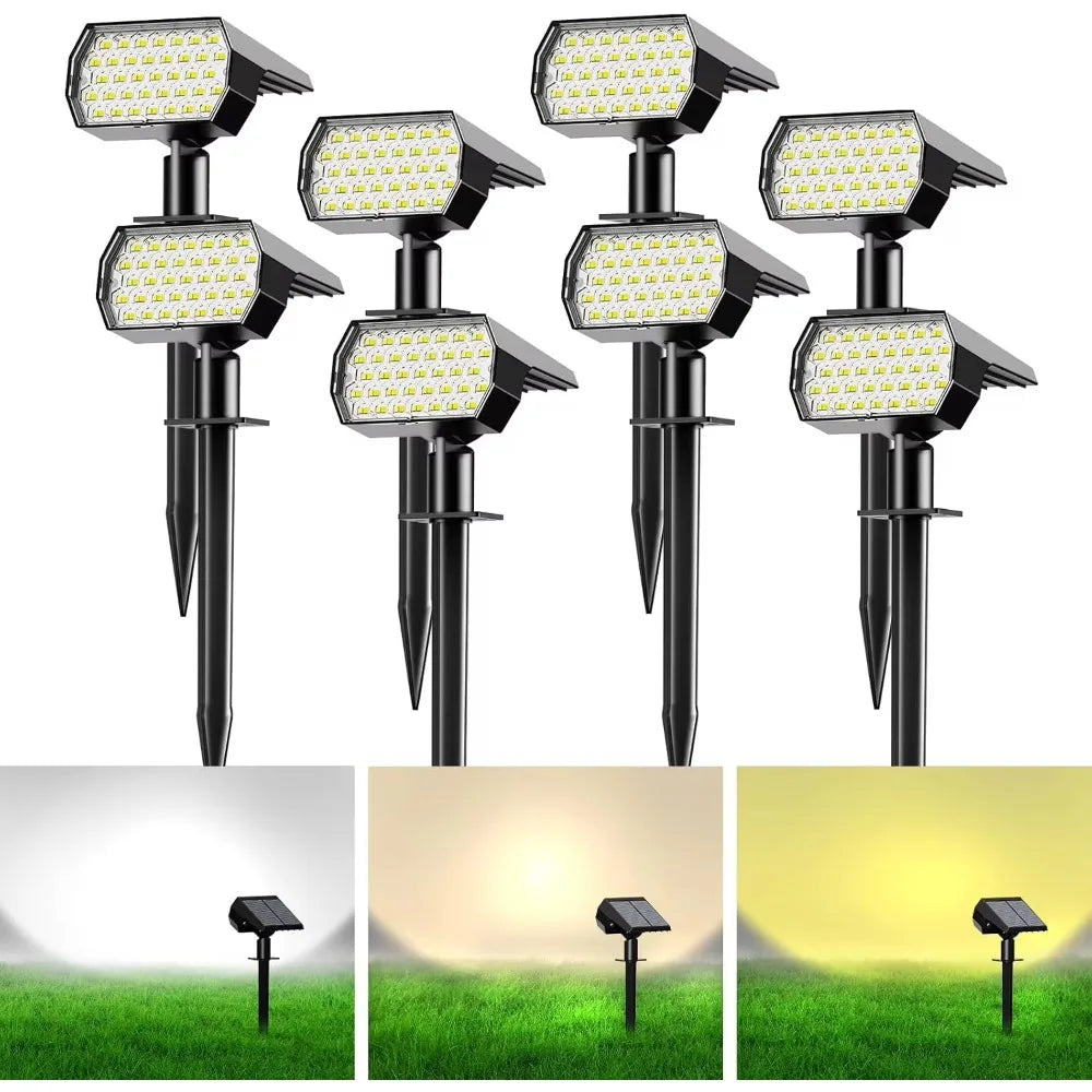 éclairage extérieur spots solaires LED noirs moderne 74 pièces IP65 autonome jardin couloir contemporain