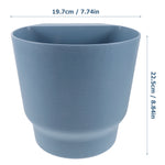 pots fleurs suspendus mural bleu gris blanc texturé moderne grille drainage vis jardin