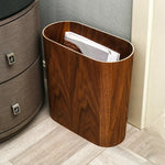 Corbeille à déchets en bois pour salle de bain