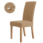 Housse chaise moderne gris foncé rayures horizontales élastique imperméable polyester