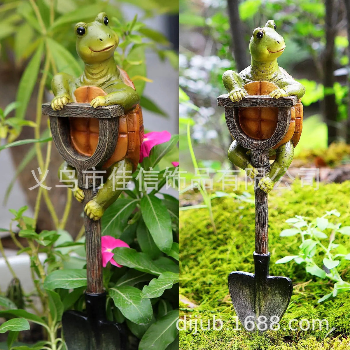 statues animaux jardin vert brun sculpturales résine pelle décoratives extérieures patioextérieur