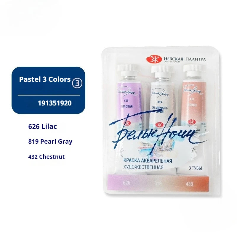peinture l'aquarelle violet gris marron clair opacité artiste débutant palette trois couleurs résistance lumière