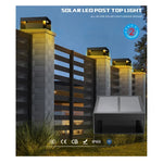 lampe solaire led moderne clôture extérieure noir mat étanche 249 flux lumineux 11w 3mètres