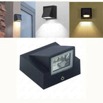 applique murale led moderne étanche ip65 noir mat extérieure 10w 220v