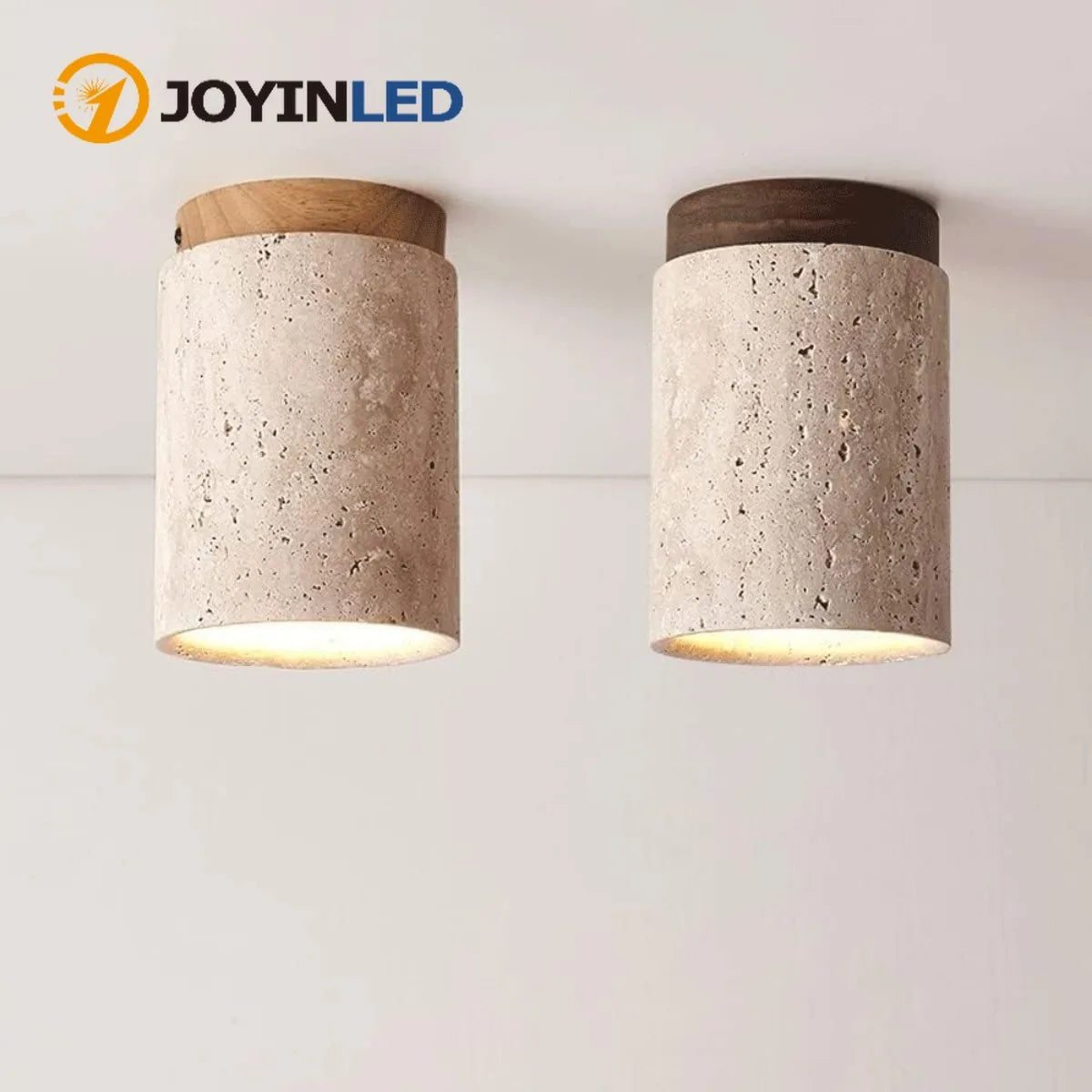 lampe moderne bois texture béton beige brun foncé minimaliste industrielle