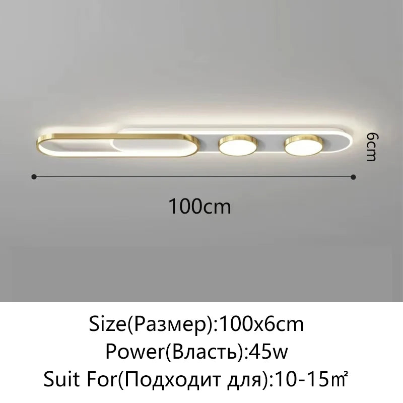 lampe led moderne plafonnier fer aluminium poli noir blanc éclairage quotidien toucher interrupteur