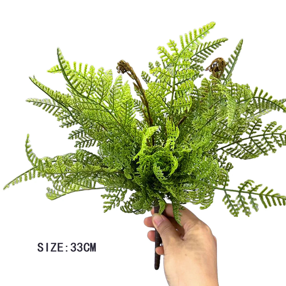 plantes artificielles fougère herbe perse accessoires muraux décoration moderne extérieur intérieur vert brun minimalistes