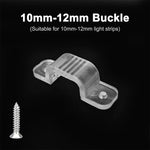 clips bandes lumineuses transparents rainurés 10mm 12mm 14mm 16mm silicone qualité haute