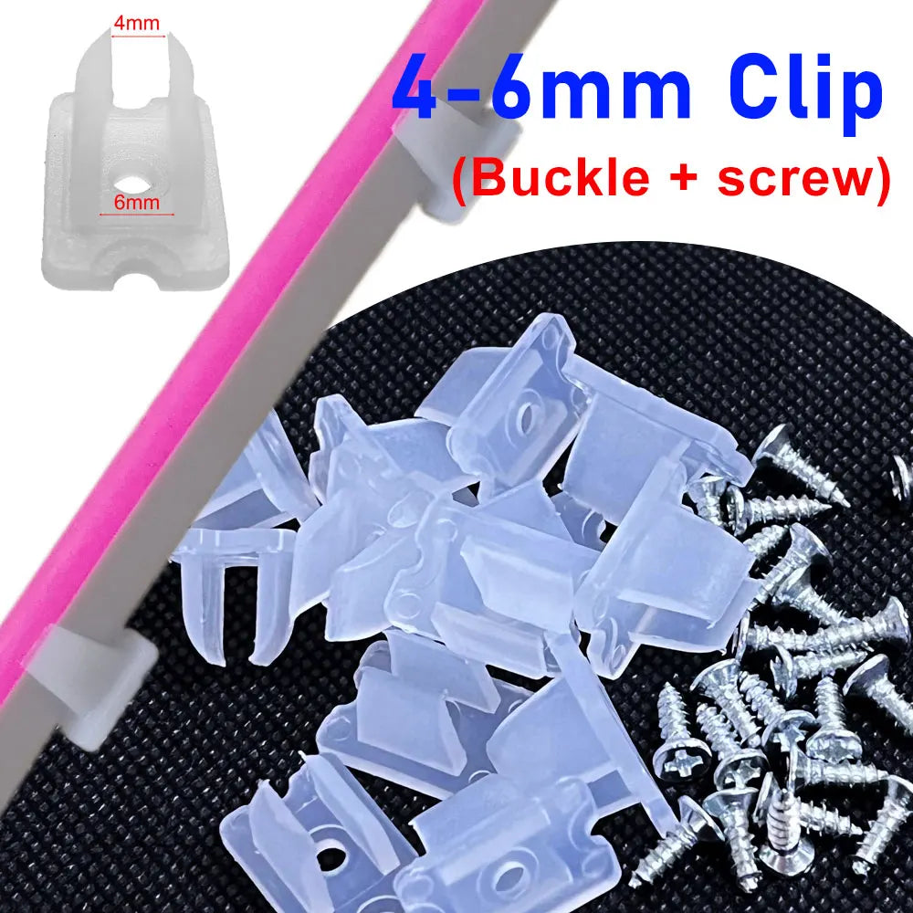 fixation clips vis mur ruban led blanc points lumineux moderne certification fcc rohs
