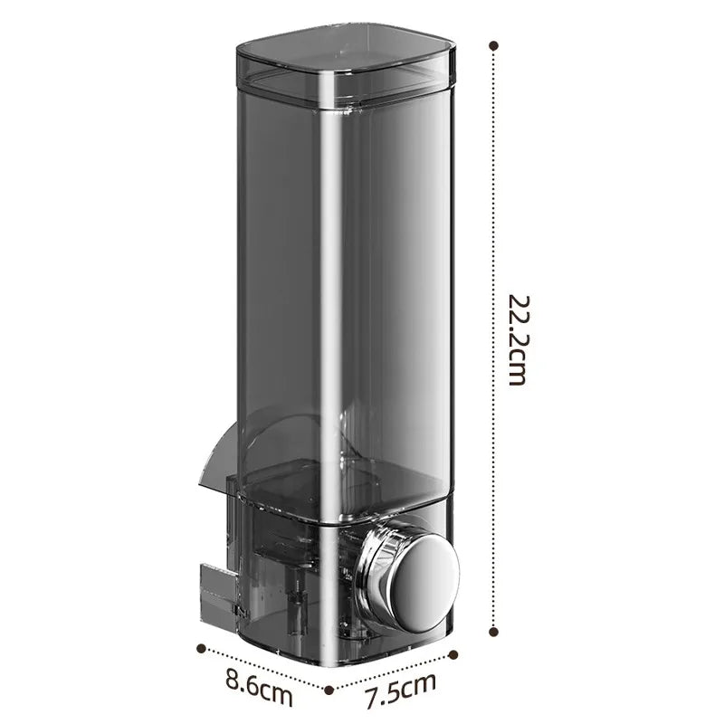 distributeur savon liquide adhésif transparent moderne grey press pump hand soap shower gel body