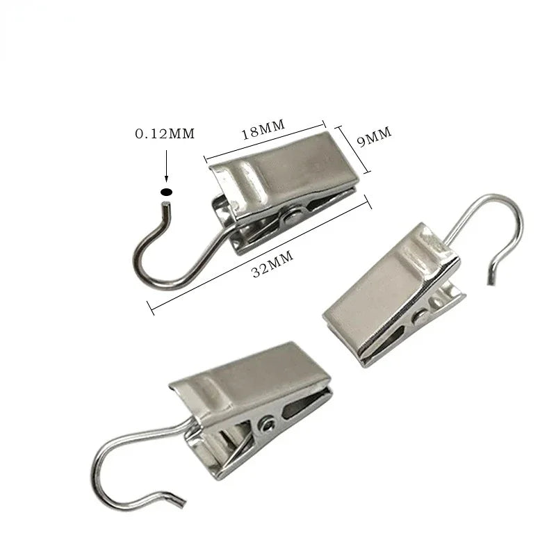 Ensemble de 20 crochets de rideau en fer traditionnel