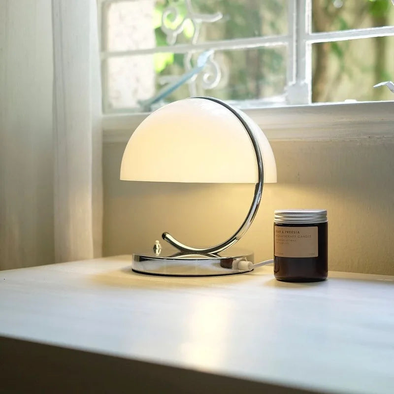 Lampe champignon rose ambiance chaleureuse