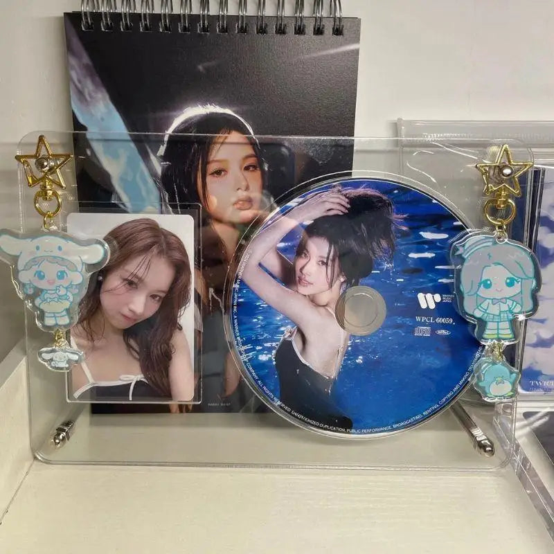 cadre photo moderne transparent acrylique support cd clips rectangle affiches idoles postales decoration